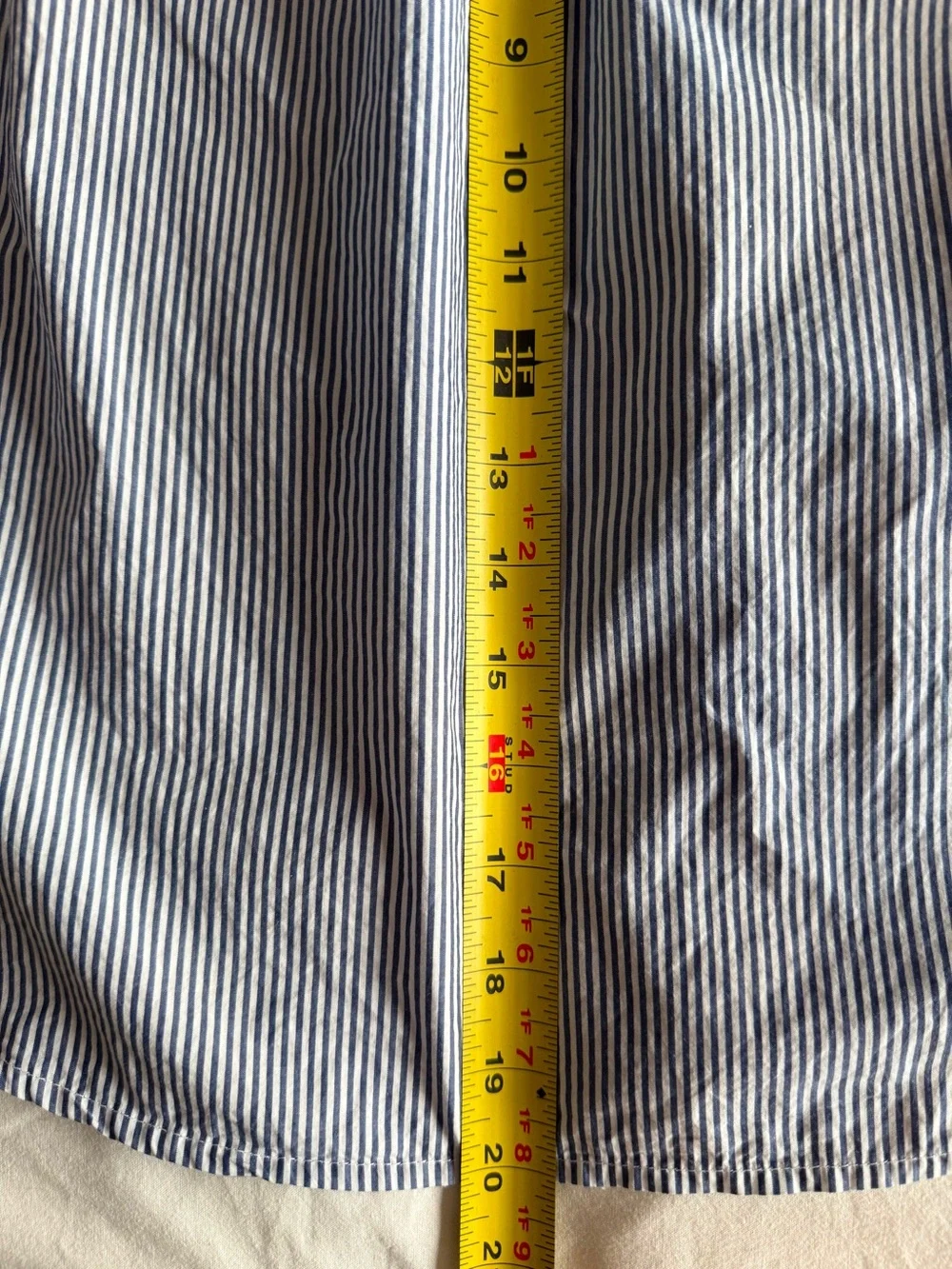 Abercrombie & Fitch Blue Stripe Off Shoulder Tie Sleeve Top M